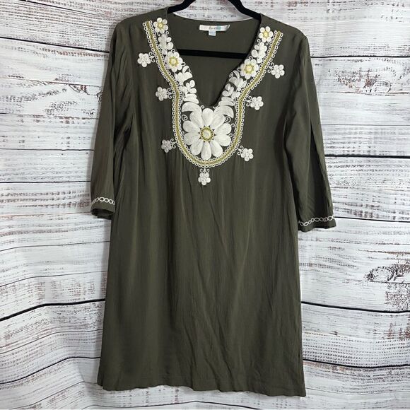 Boden Dress Womens Size 6 R shift Arianne Embroidered Floral Boho Resort - Picture 3 of 10